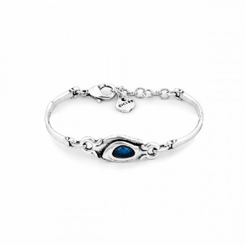 Pulsera Ciclón plateada