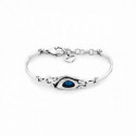 Pulsera Ciclón plateada