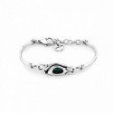 Pulsera Ciclón plateada