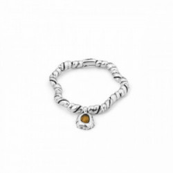 Pulsera Ciclón plateada