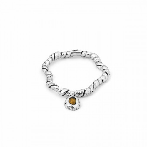 Pulsera Ciclón plateada
