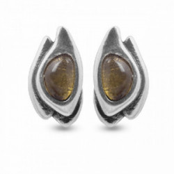 Pendientes Ciclón plateados