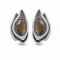 Pendientes Ciclón plateados