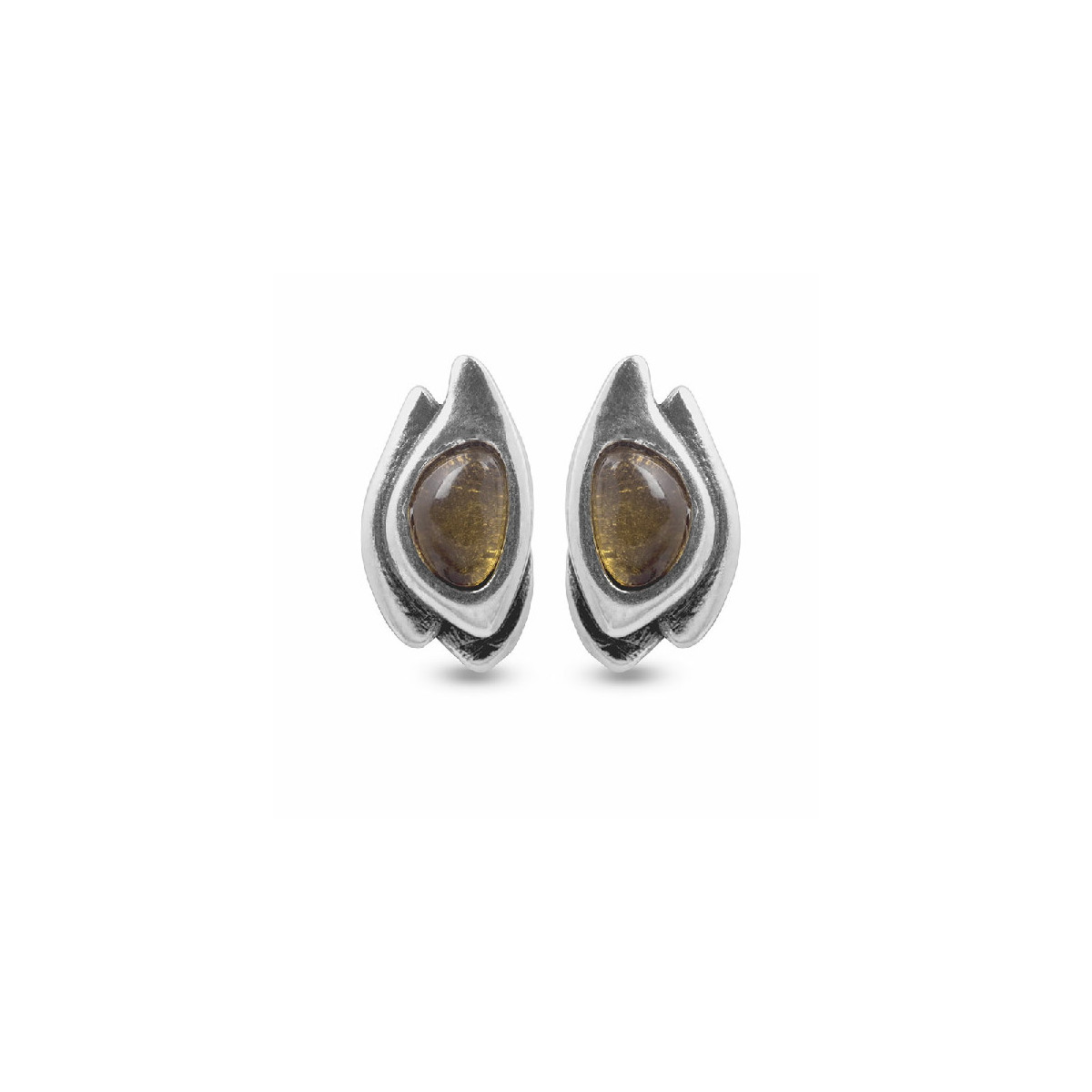 Pendientes Ciclón plateados