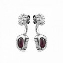 Pendientes Ciclón plateados