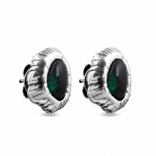 Pendientes Ciclón plateados
