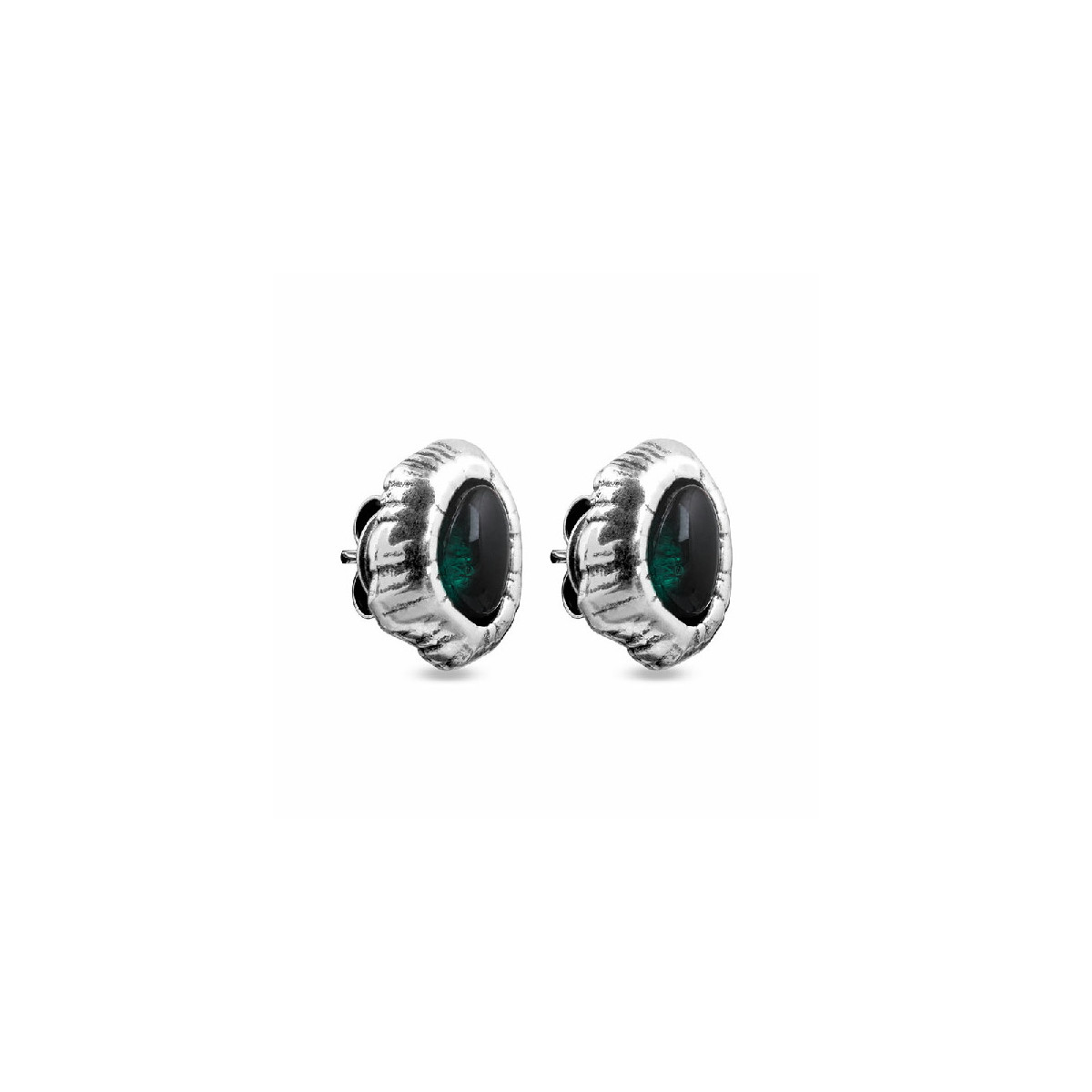 Pendientes Ciclón plateados