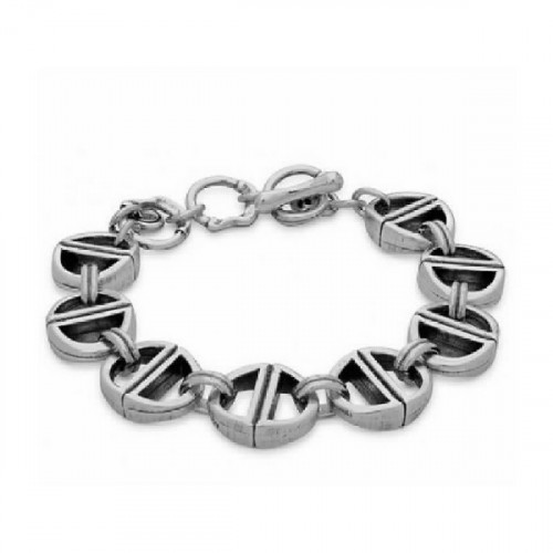 Pulsera Ciclón Personalidad plateada