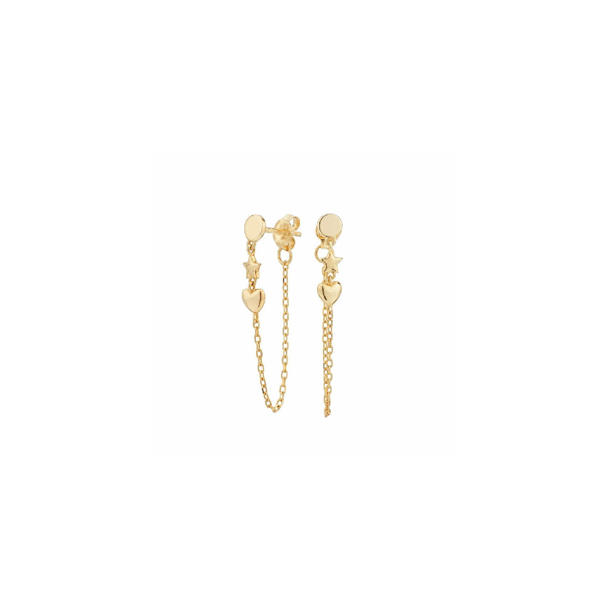 Pendientes Itemporality plata 925 dorada