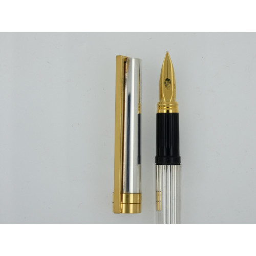 Pluma ST Dupont Linea 2 Plaque Argent et Or