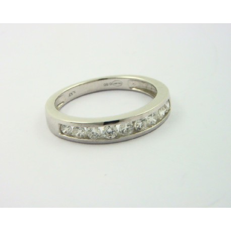 Anillo oro blanco 750 con brillantes