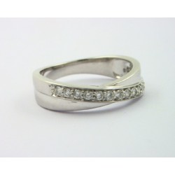 Anillo oro blanco 750 con brillantes