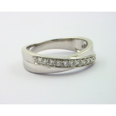 Anillo oro blanco 750 con brillantes