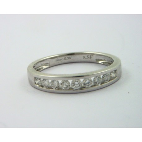 Anillo oro blanco 750 con brillantes