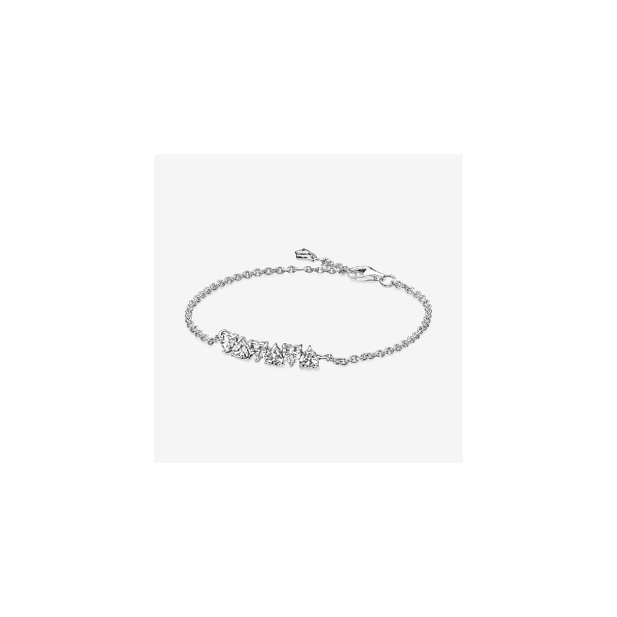 Pulsera Pandora plata 925 Corazones Sin Fin Brillantes de 18cm