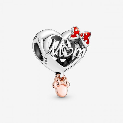 Charm Pandora plata 925 Corazón Mamá Minnie Mouse de Disney