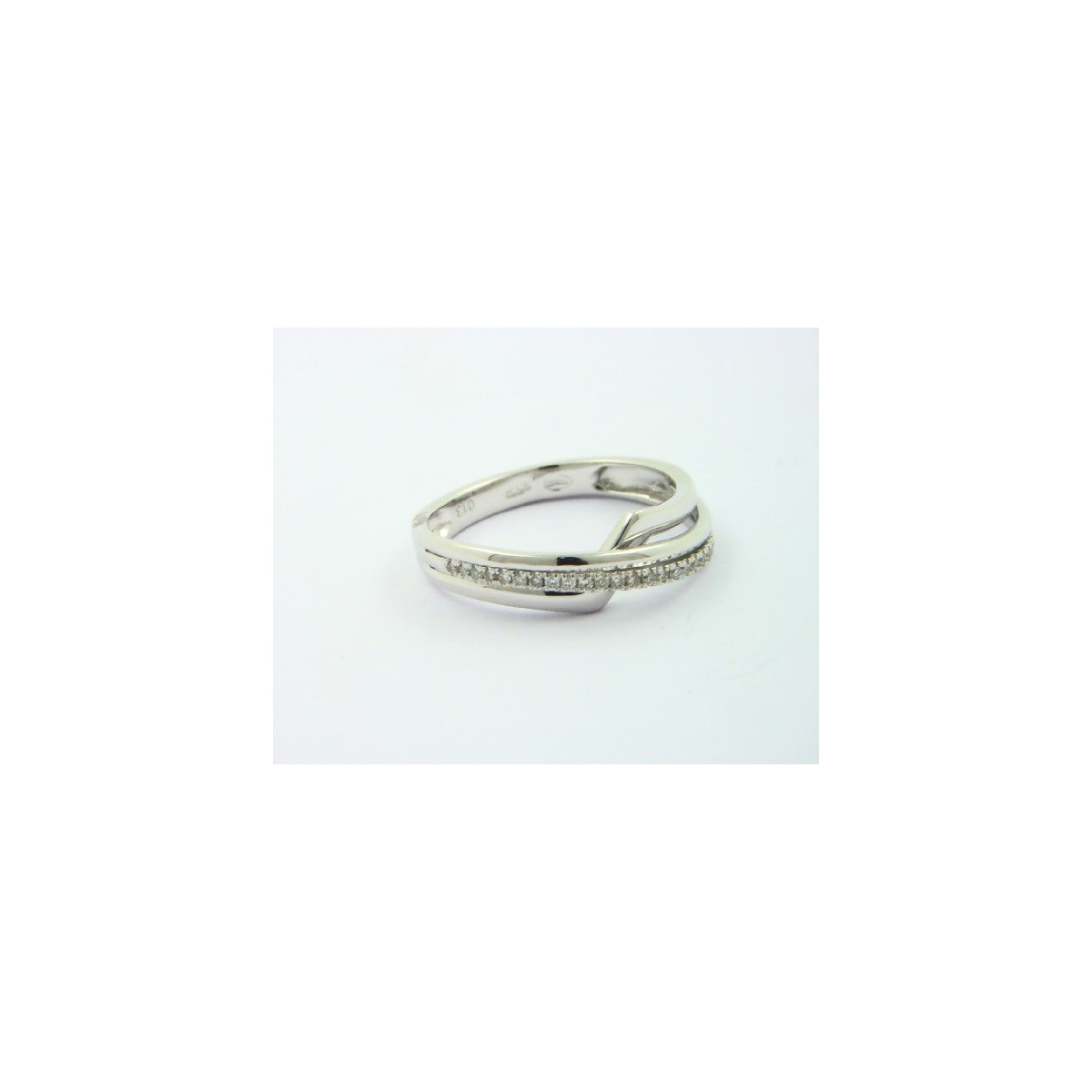 Anillo oro blanco 750 con brillantes