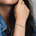 Pulsera Pandora plata 925 Corazones Sin Fin Brillantes de 18cm