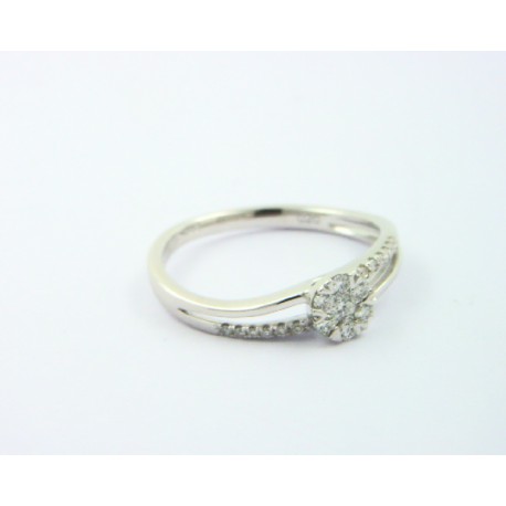 Anillo oro blanco 750 con brillantes