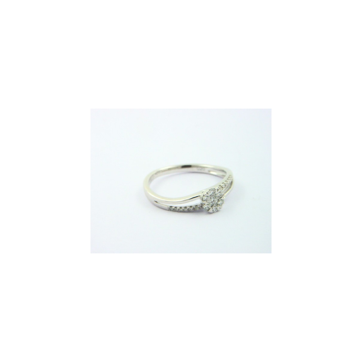 Anillo oro blanco 750 con brillantes