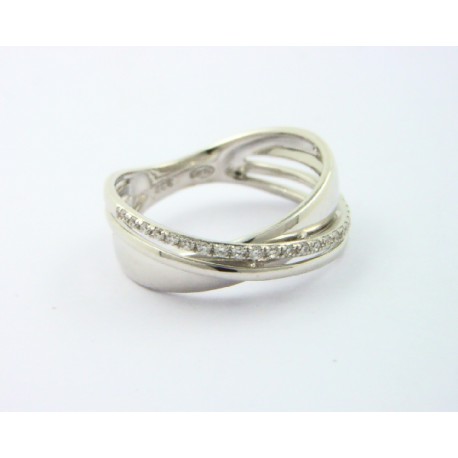 Anillo oro blanco 750 con brillantes