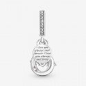 Charm Pandora plata 925 Colgante Doble Mamá Infinito Pavé