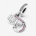 Charm Pandora plata 925 Colgante Doble Mamá Infinito Pavé
