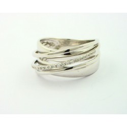 Anillo oro blanco 750 con brillantes