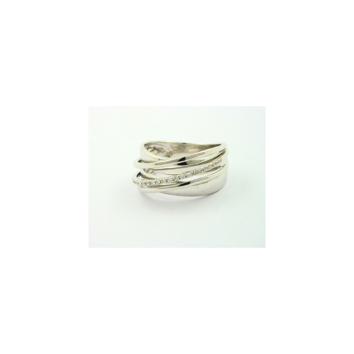 Anillo oro blanco 750 con brillantes