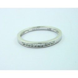 Anillo oro blanco 750 y brillantes