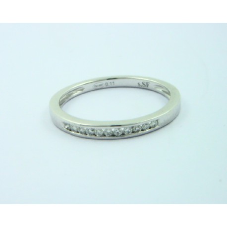 Anillo oro blanco 750 y brillantes