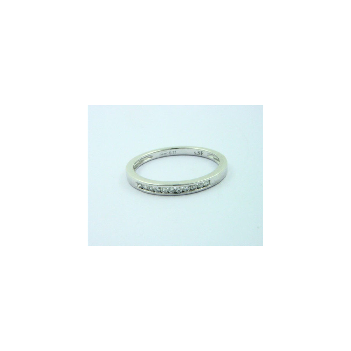 Anillo oro blanco 750 y brillantes