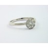 Anillo oro blanco 750 con brillantes