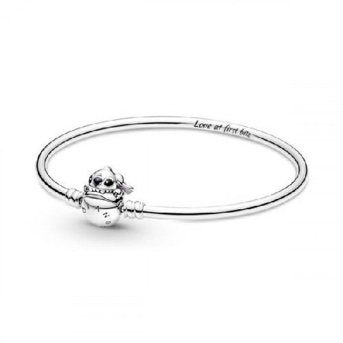 Pulsera Pandora Moments plata 925 Cierre Mordisco Stitch de Disney 19cm