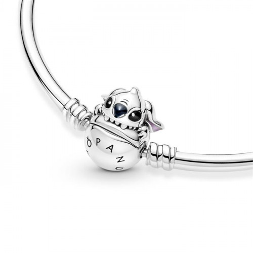 Pulsera Pandora Moments plata 925 Cierre Mordisco Stitch de Disney 19cm