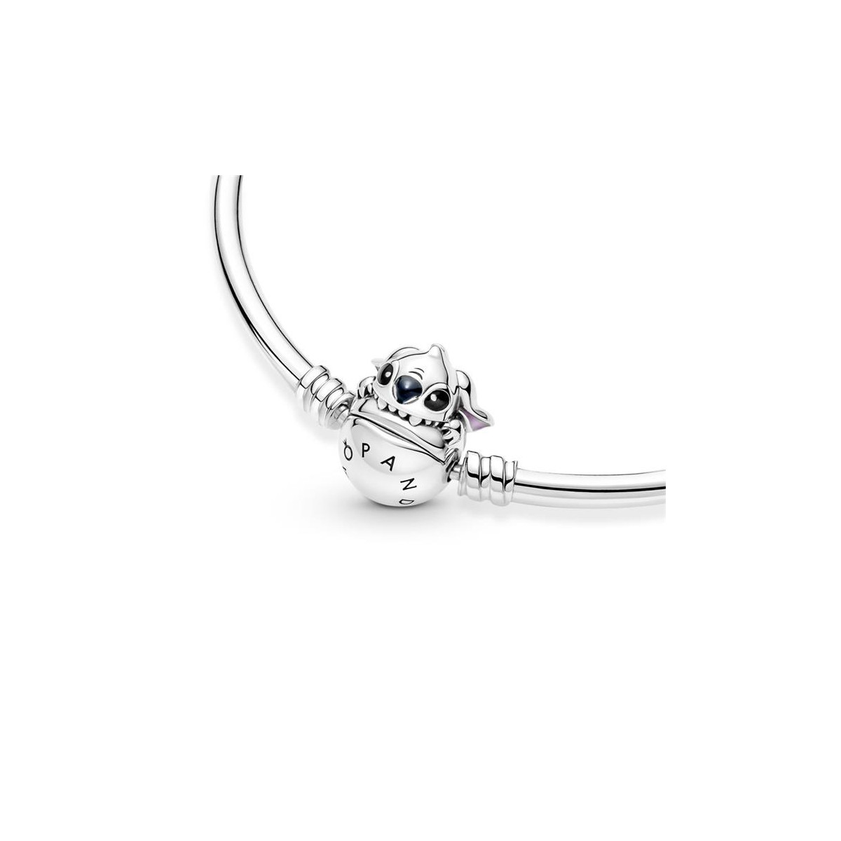 Pulsera Pandora Moments plata 925 Cierre Mordisco Stitch de Disney 19cm