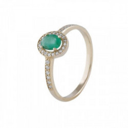 Anillo Itemporality oro 750 brillantes y esmeralda talla 12