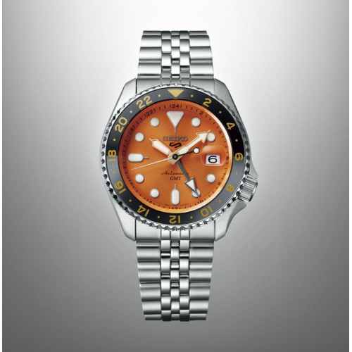 Seiko 5 Sports Style GMT naranja para hombre