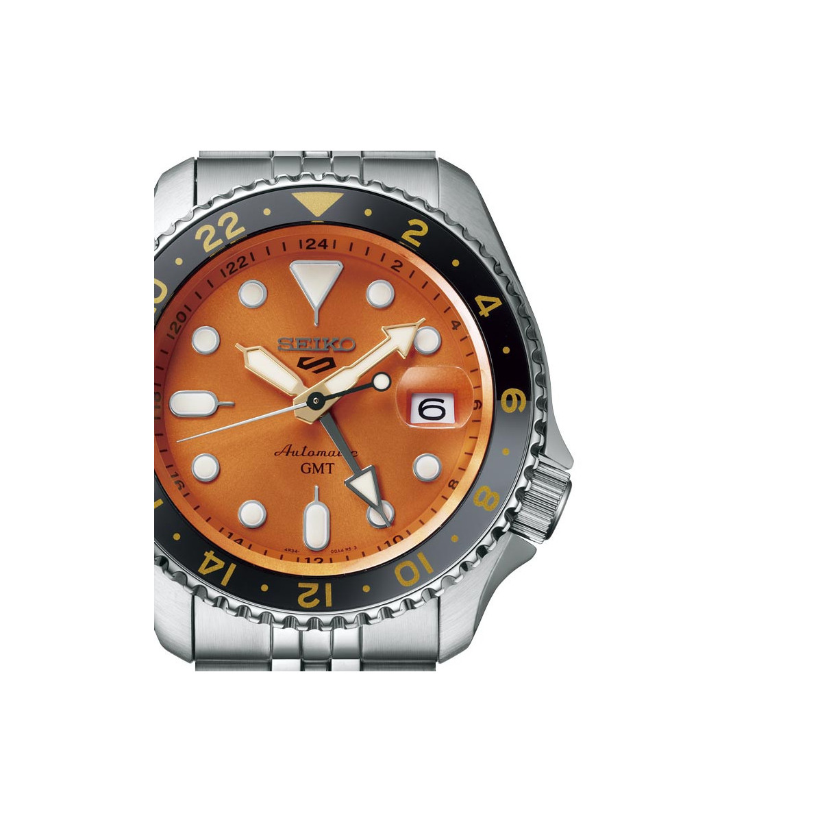 Seiko 5 Sports Style GMT naranja para hombre