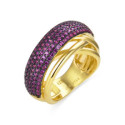 Anillo Luxenter Uhal plata 925 dorada talla 14