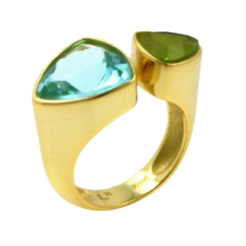 Anillo Luxenter Inaz plata 925 dorada talla 12