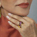 Anillo Luxenter Uhal plata 925 dorada talla 14