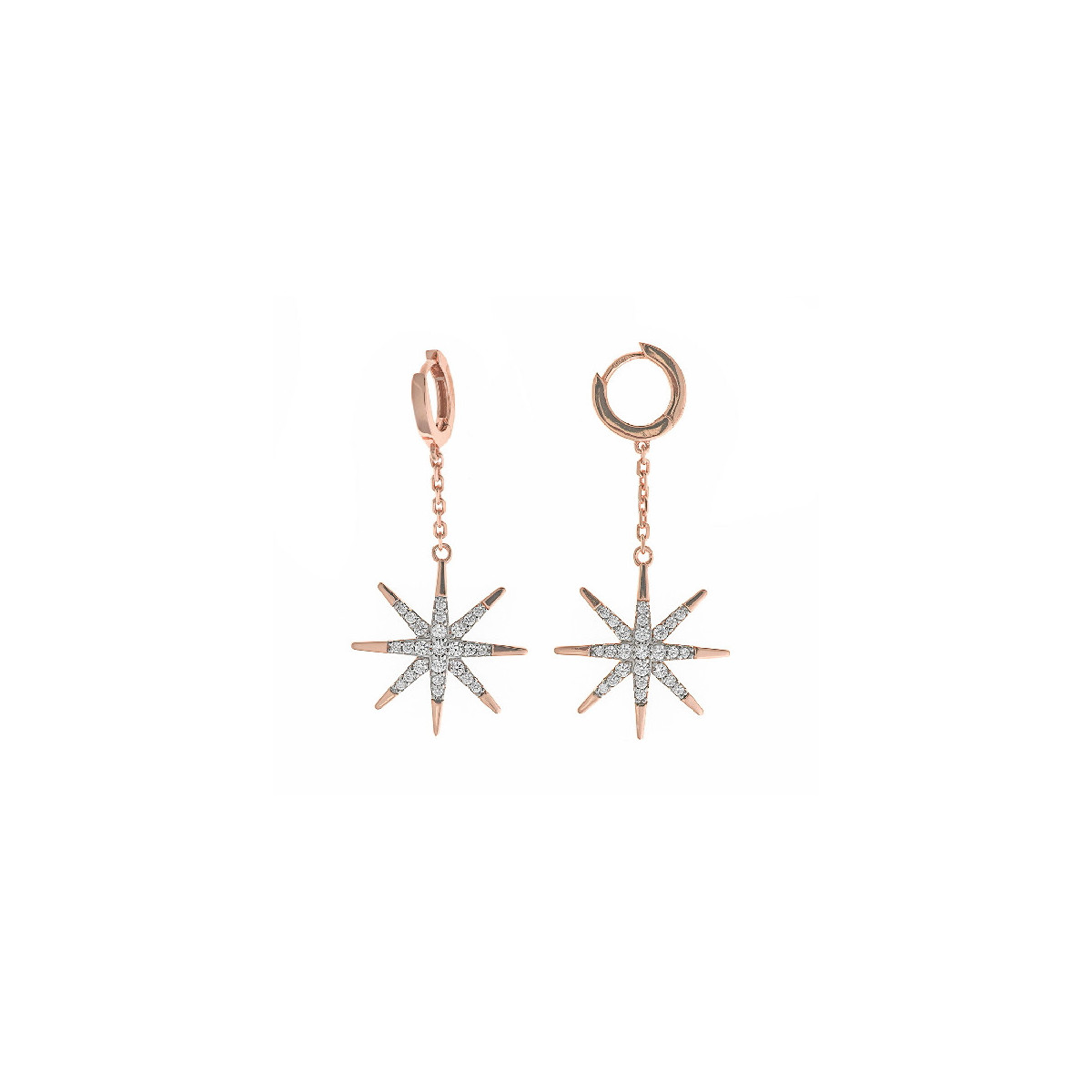 Pendientes Salvatore plata 925 rosa 136A0575