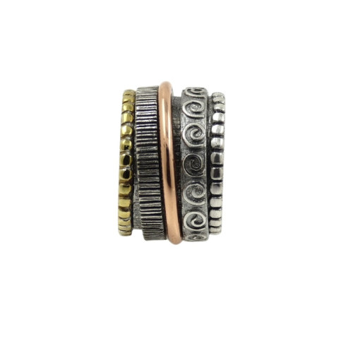 Anillo Altana plata 925 y bronce A737 talla 16