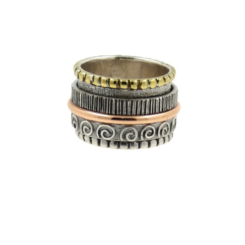 Anillo Altana plata 925 y bronce A737