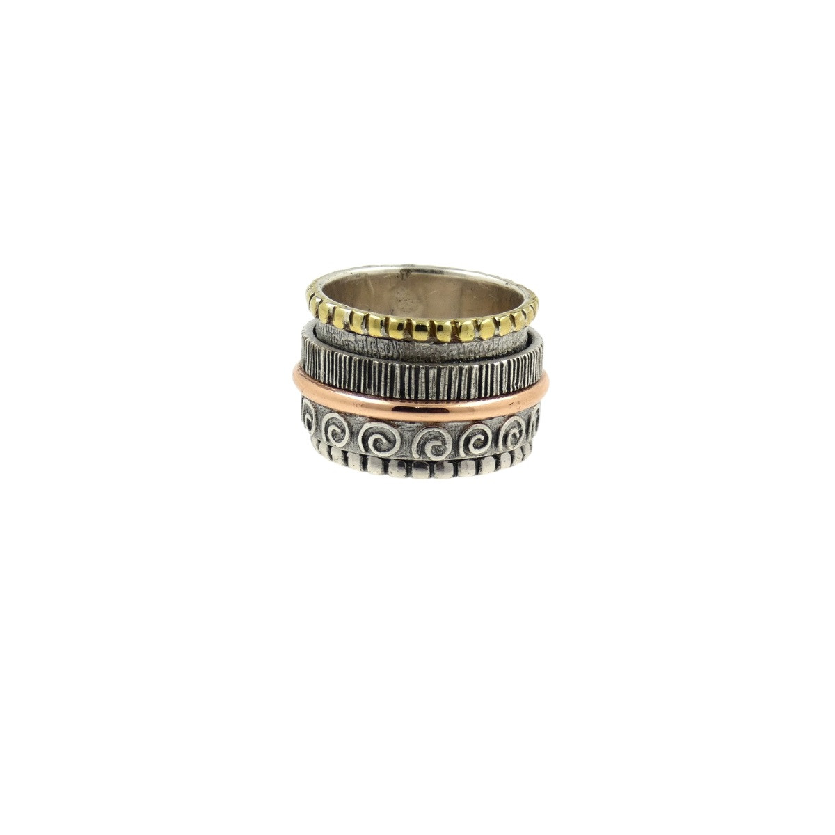 Anillo Altana plata 925 y bronce A737 talla 16