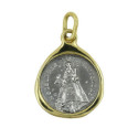 Medalla Altana plata 925 y bronce Virgen de la Paz 11E0527P