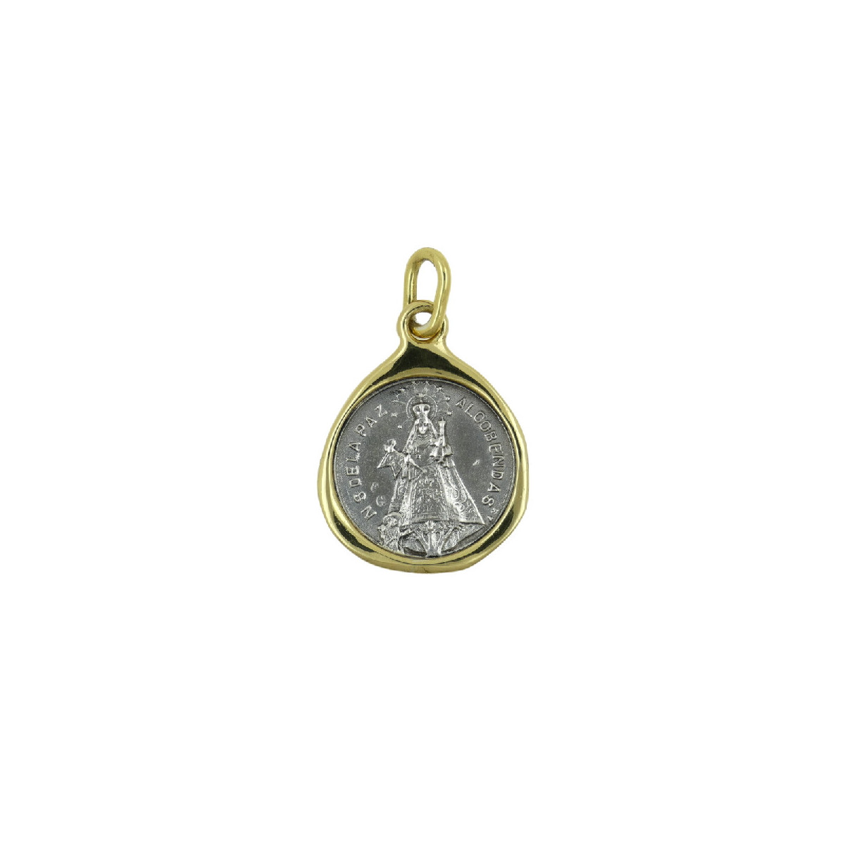 Medalla Altana plata 925 y bronce Virgen de la Paz 11E0527P