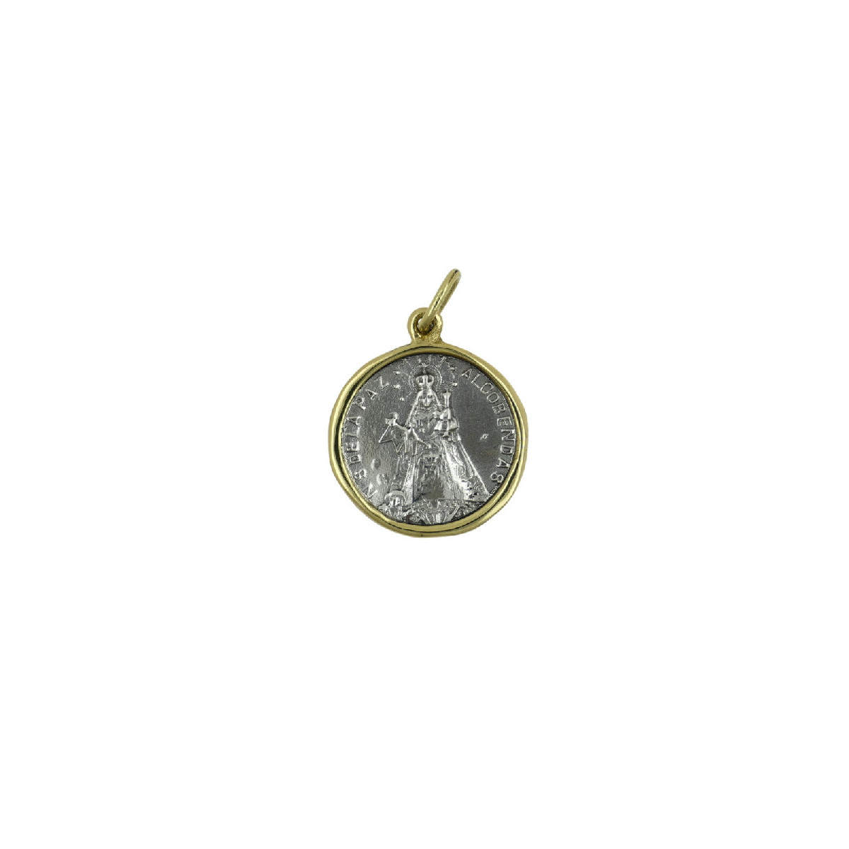 Medalla Altana plata 925 y bronce Virgen de la Paz 11E0528P