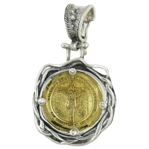 Medallón Altana plata 925 y bronce Cristo de los Remedios 59D0028R